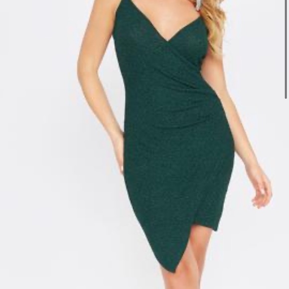 Hunter green wrap dress - Picture 1 of 4